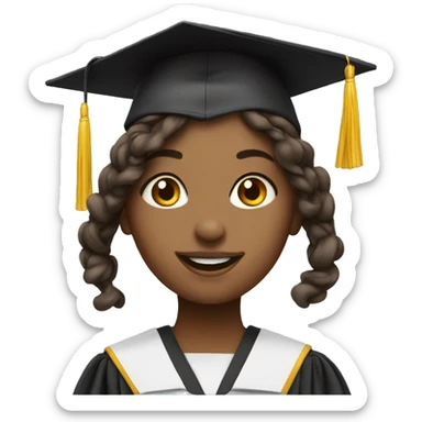 Beautiful girl celebrating graduation  sticker