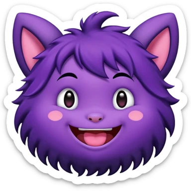 Purple Kuromi laughing
 sticker