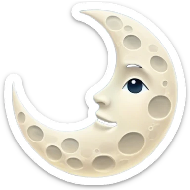 moon on the sky background sticker