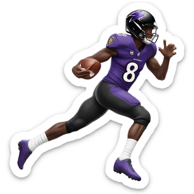 Lamar Jackson 08 sticker