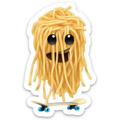 Skateboard spaghetti  sticker