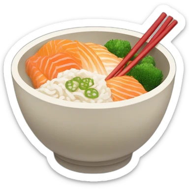 japanese donburi bowl without chopsticks sticker