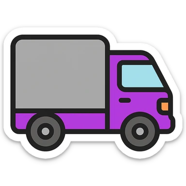 purple and gray truck sticker