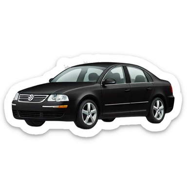 black car from 2004 passat vw  sticker