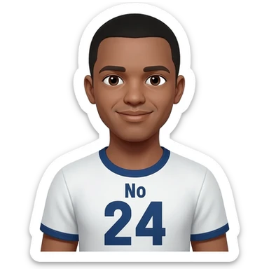 The one wearing the No.24 T-shirt sticker