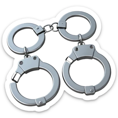 Handcuffs – shiny metal cuffs sticker
