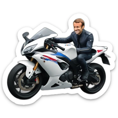Emmanuel macron en GSXR 1000 sticker