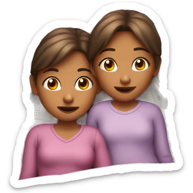 two girls in the same bed sticker