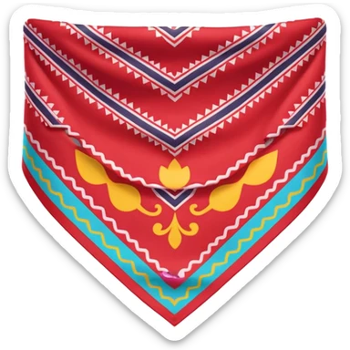 patterned bandana headscarf  sticker