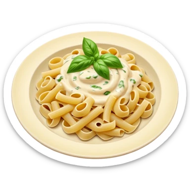 Pasta with cream sauce sticker