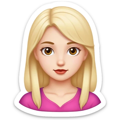 realistic portrait of girl sticker