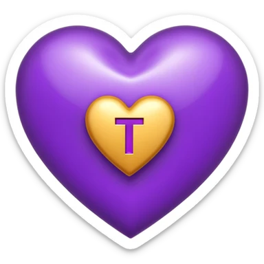 The Letter “T” inside a Purple Heart sticker