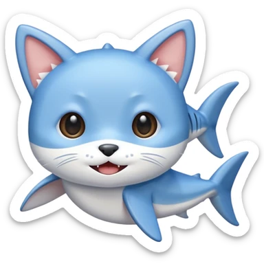 mofusand shark cat sticker