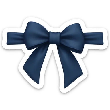 Navy blue bow  sticker