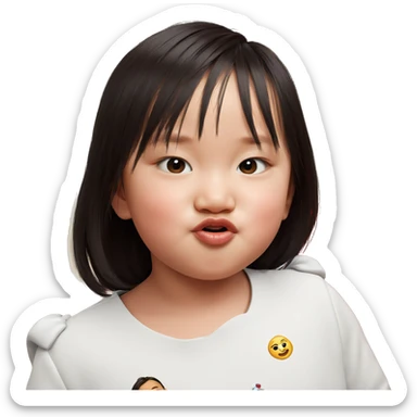 realistic portrait of girl sticker