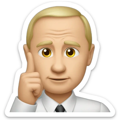 Putin signaling I don’t know sticker