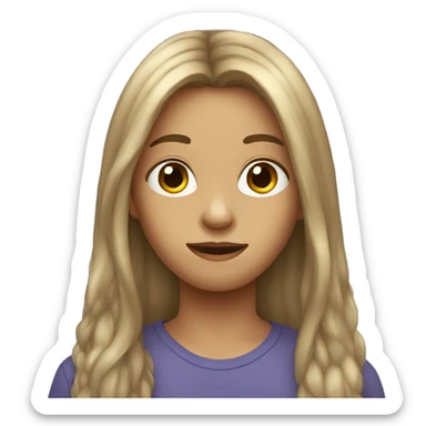 Long hair teenager sticker