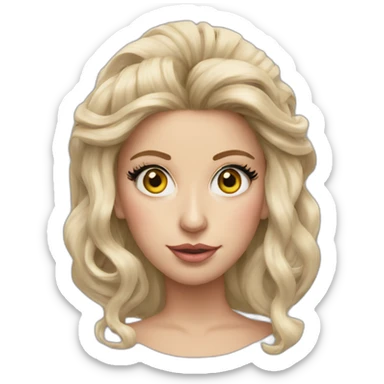 lady-gaga-bow-in-hair-realistic sticker