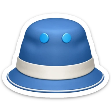 Blå dansk student hue sticker