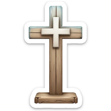 White cross sticker