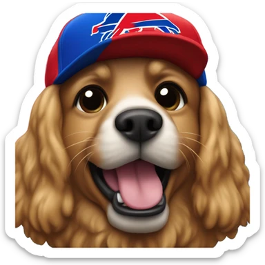 a dog in nfl bills merch sticker
