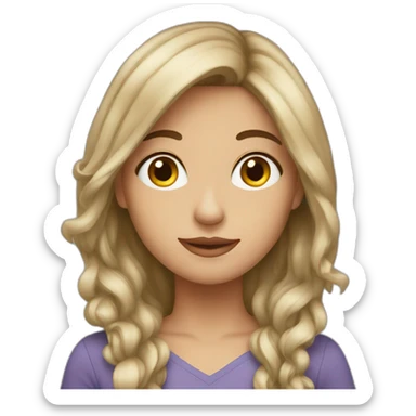 Brunette female OT sticker