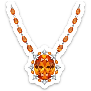 fantasy-magic-orange-necklace-diamonds sticker