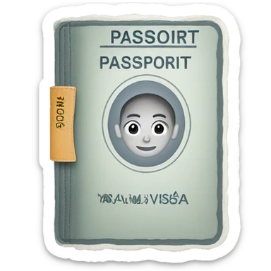 Passport with visa  sticker