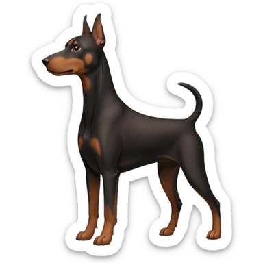 Doberman dog  sticker