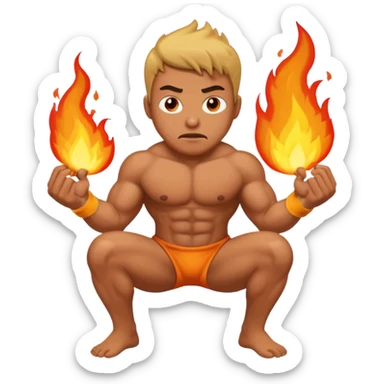 Man peeing fire sticker