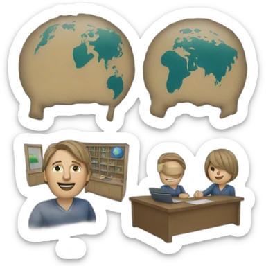 geography teacher sticker