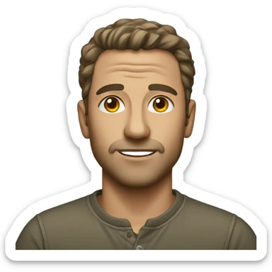 casual portrait of a man sticker