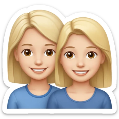 Two sisters and one boy emoji  sticker