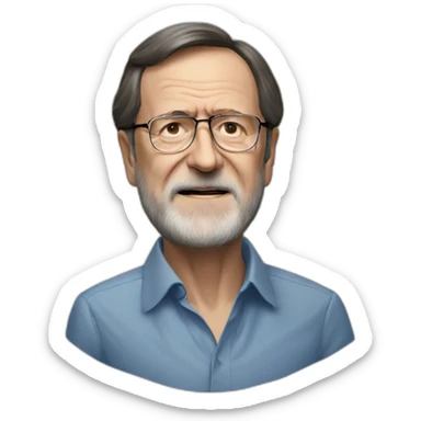Hyperrealist mariano rajoy sticker