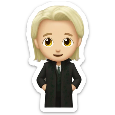 Draco Malfoy with kissing a brown hairly girl sticker