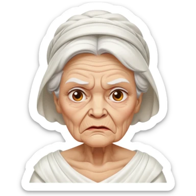 aggressive old lady in wedding  sticker
