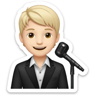 singer  boy sticker emoji
 sticker