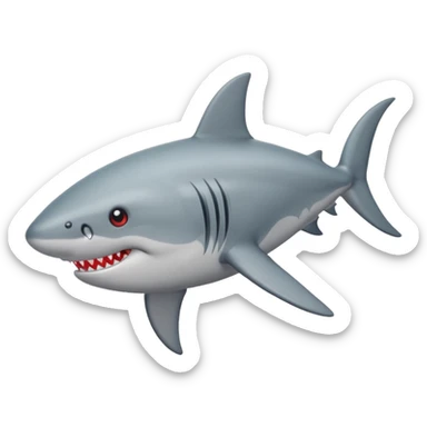 Tiburón con ojos de corazón sticker