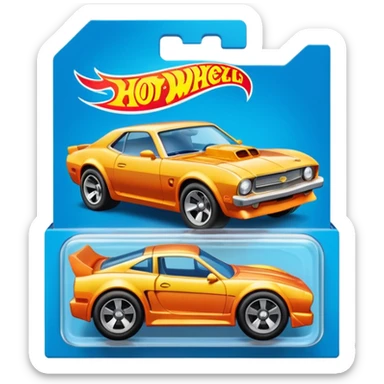 Hot Wheels car in package sticker