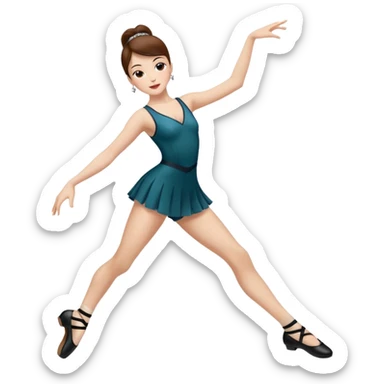 Jazz dancer white with brown hair wearing jazz shoes sticker