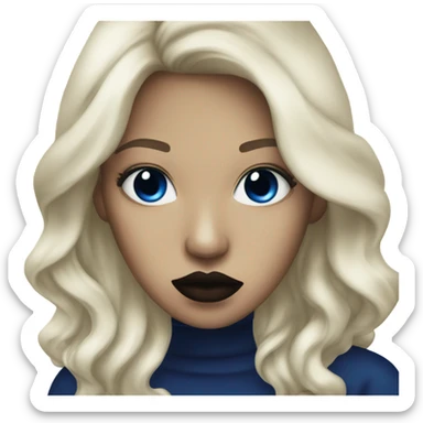 
dark blue lips sticker