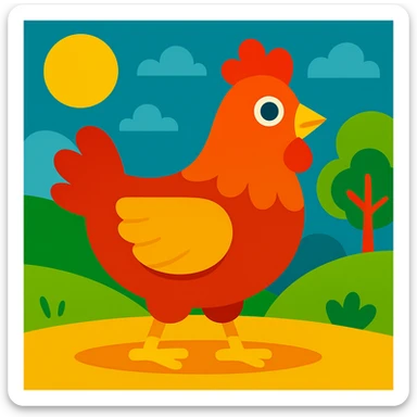 Chicken sticker