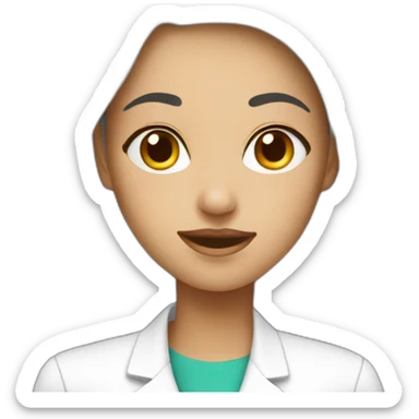 quiet pharmacist girl sticker