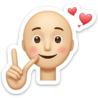 Stick man blowing a kiss sticker