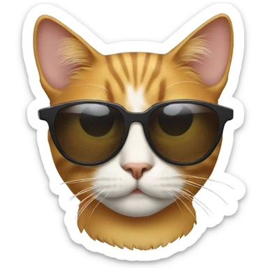 Cat with sunglasses sticker