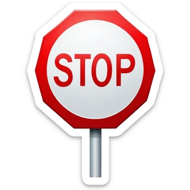 placa de transito vermelha escrito pare sticker