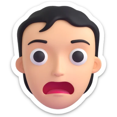 face expressing dark emotion sticker