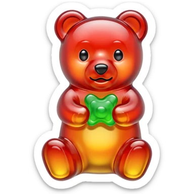 single gummy bear candy, simple, clear sticker