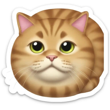 super extremely fat cat sticker