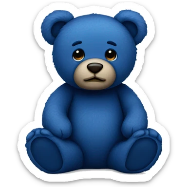 Dark blue teddy bear sticker